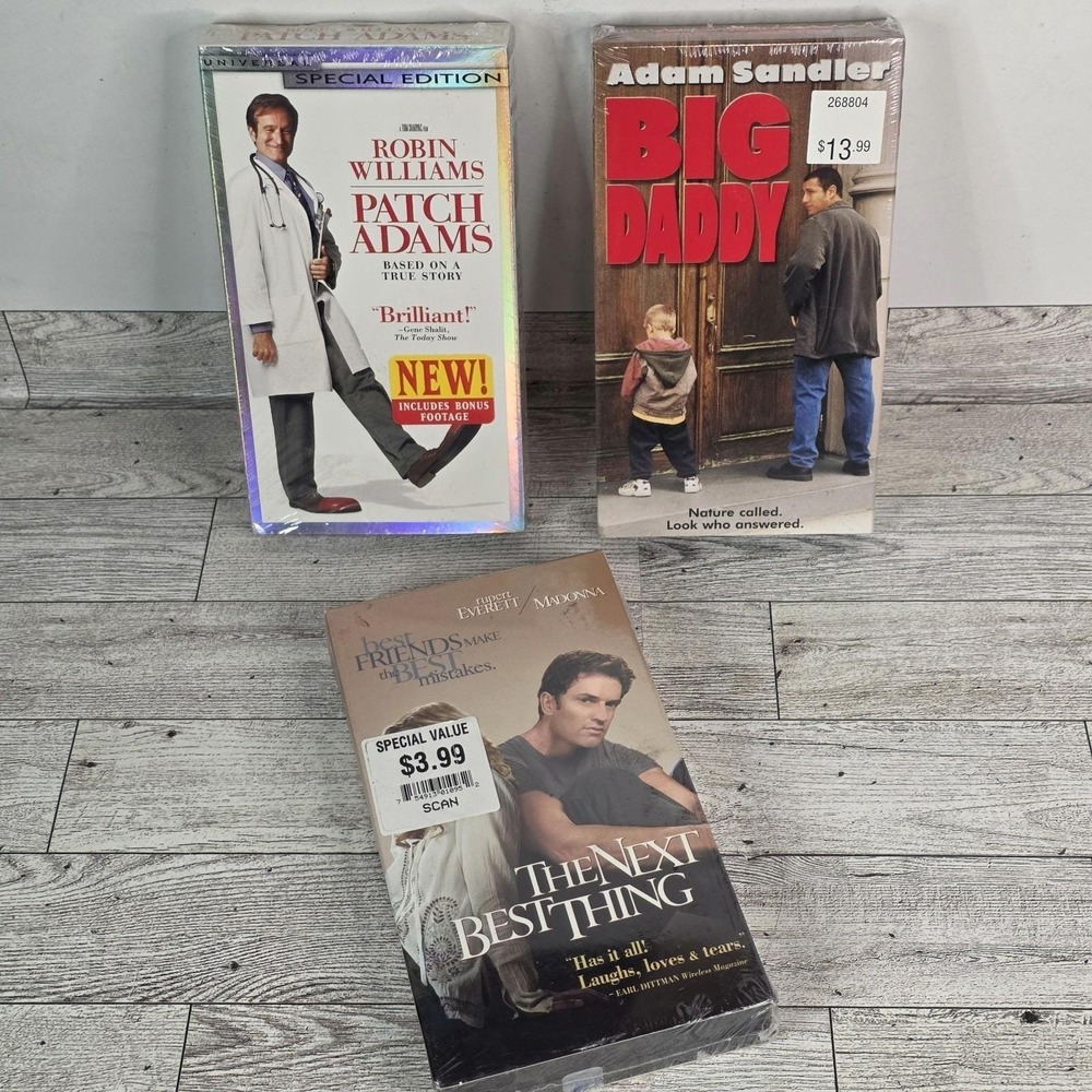 Lot Patch Adams, Anne of Avonlea, Big Daddy,The Next Best Thing VHS Tape New